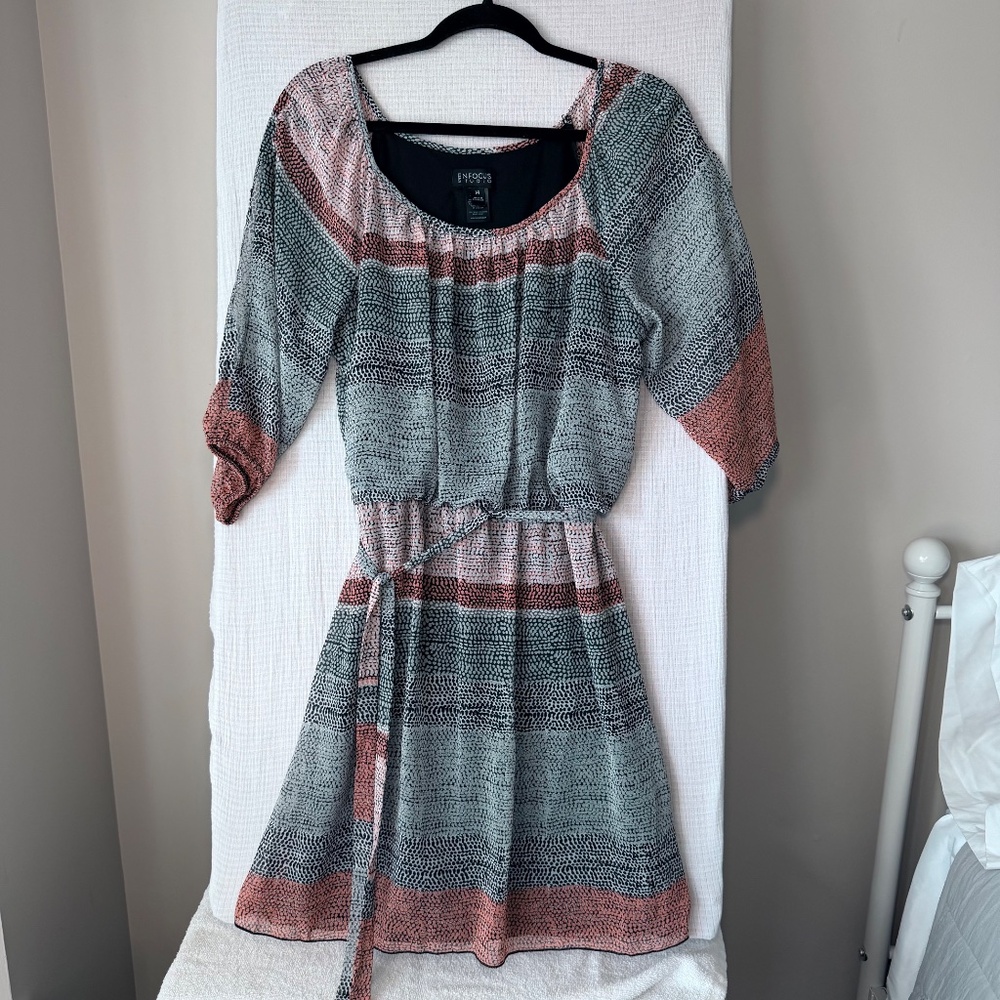 ENFOCUS Studio Women's Dress Sz 14 NWOT Multicolor
